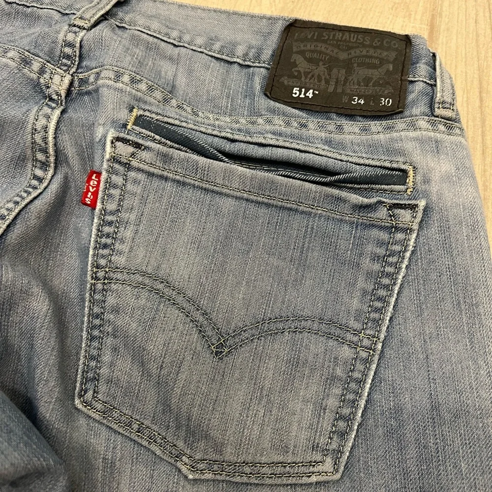 LEVIS Men Jeans 514 Straight Light Wash 34x30 - Picture 8 of 8